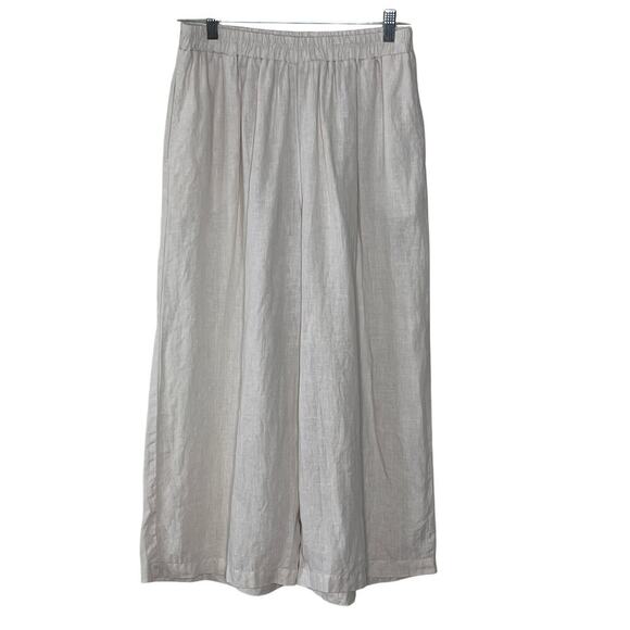 IT IS WELL WIDE LEG‎ CROP WOMEN'S LINEN PANT SIZE M - Picture 1 of 7